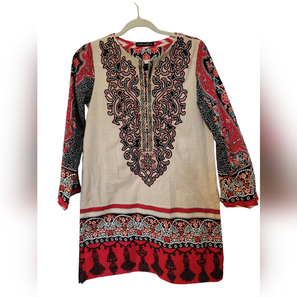 Fancy embroidered kurta from Limelight, made in Pakistan. Size S